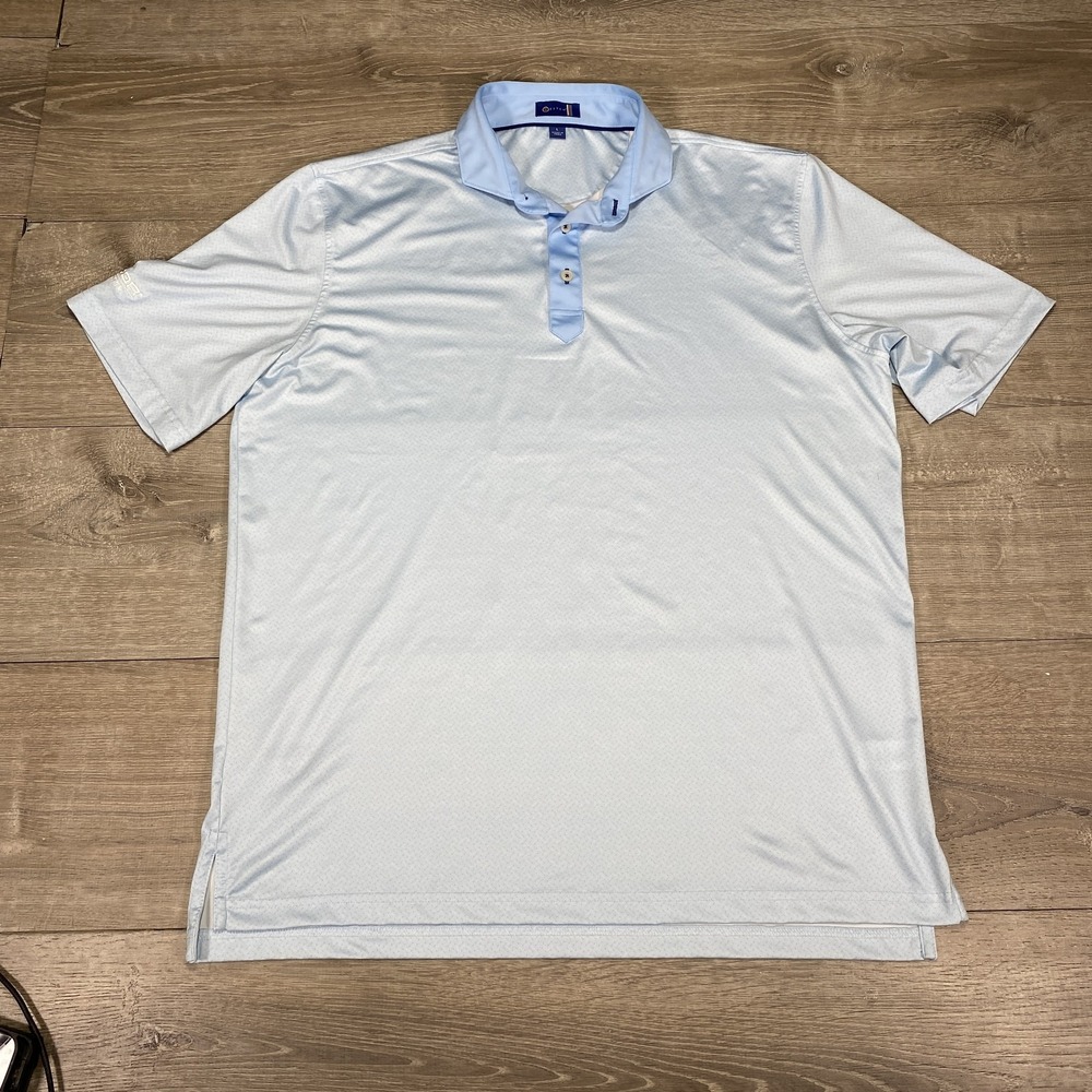 Stitch Golf Polo Shirt Mens Large Performance Pattern Nucar Charlotte Embroidere